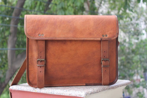 personalized leather messenger bags