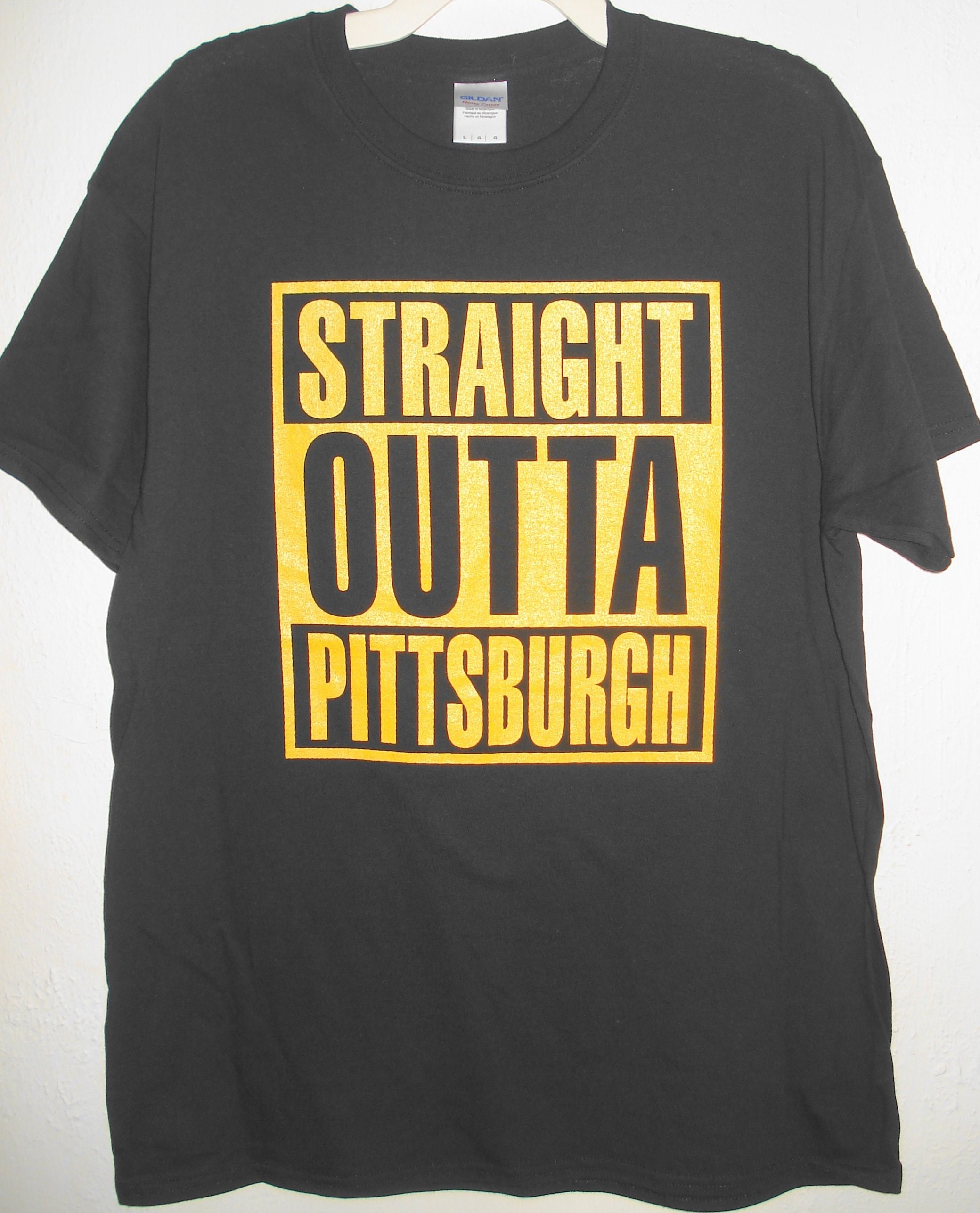 Straight Outta Pittsburgh Black Adult Long Sleeve T-Shirt Straight Outta Pittsburgh Black Adult Long Sleeve T-Shirt