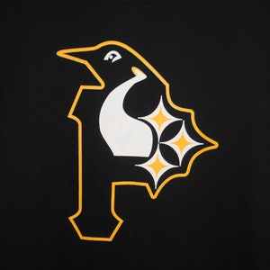 Pittsburgh Football Baseball Hockey T-shirt Size Adult S-6XL Pittsburgh Sports Teams Black & Gold City of Champions 3 Team Mash Up Logo New