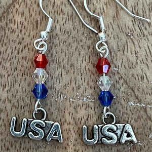 USA patriot earrings