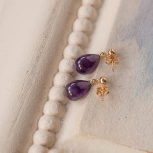 Pendientes de amatista de febrero