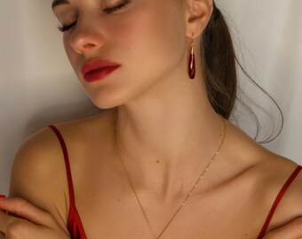 Daria Red Quartz Earrings