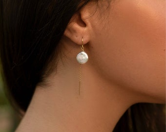 Sabine Pearl Threader Earrings