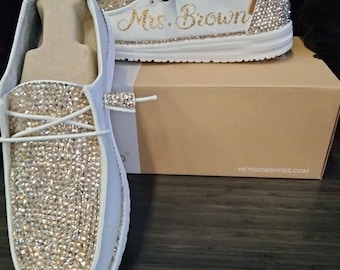 Hey Dude Wedding Custom Shoes