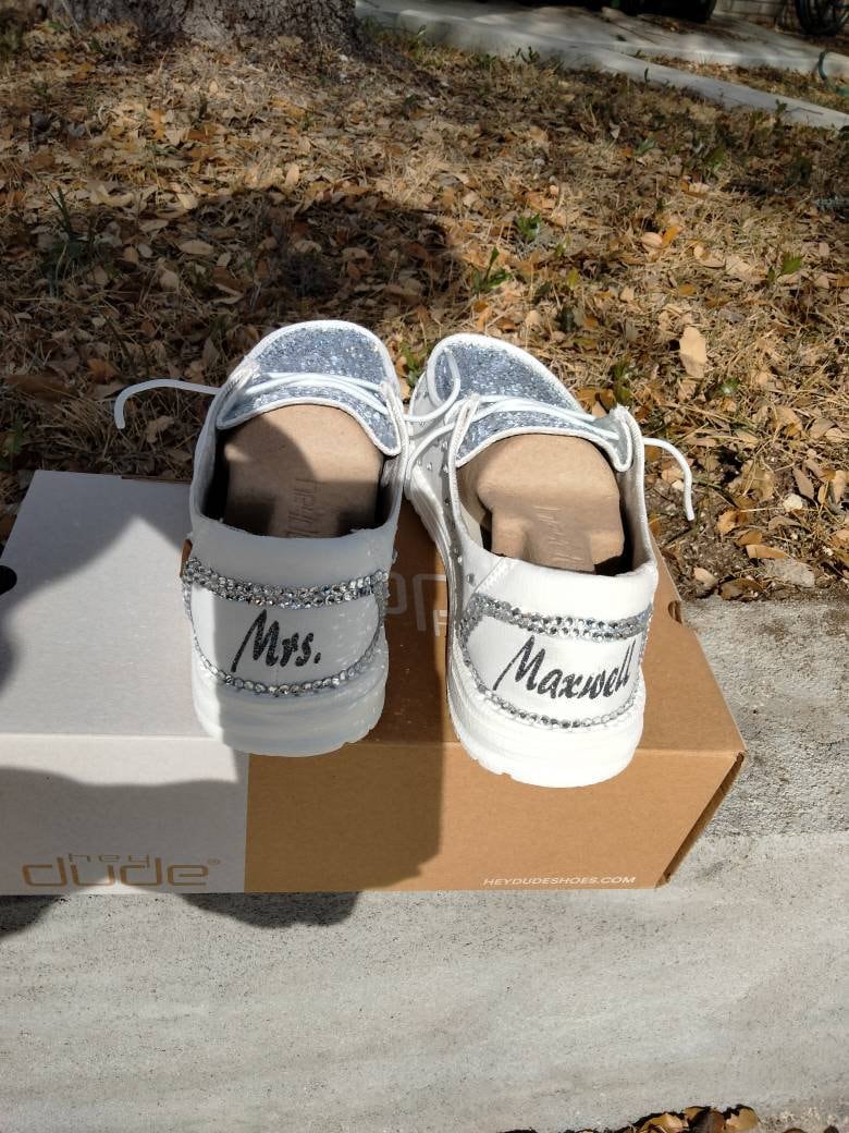 blinged out wedding shoes
