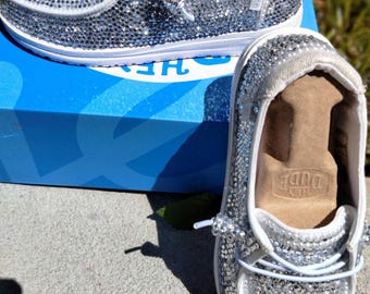Hey Dude Total Bling and Pearl Wedding Shoes