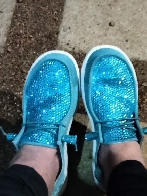 Hey Dude Bling Aqua Etsy