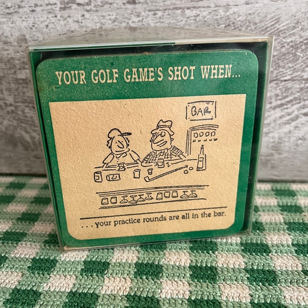 Vintage Golf Coasters. 1989 Ivory Tower Publishing Co. Inc. Watertown, Ma. 02172.