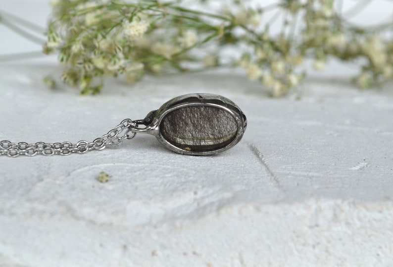 delicate RUTILATED QUARTZ,delicate necklace,quartz with rutile necklace,raw jewelry,magic amulet,dainty necklace,rutilated quartz necklace image 3