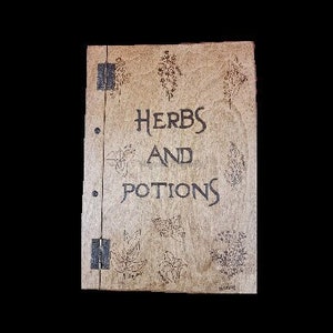 Book of Shadows, witchcraft supplies, Grimoire, Book of herbs and potions, journal, book, handmade book, witches book, pagan, herbal, gift