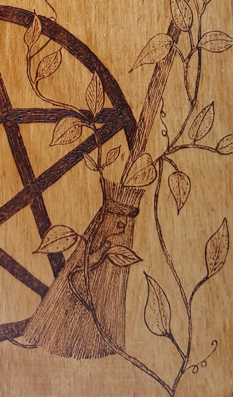 Book of Shadows, Handmade Wooden With Pagan Design and Blank Pages. - Etsy