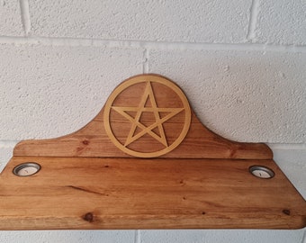 Altar shelf, pagan shelf, handmade wooden shelf, witch&#39;s shelf, witchcraft supplies, occult supplies, Pagan gift, witch&#39;s home, witch&#39;s gift