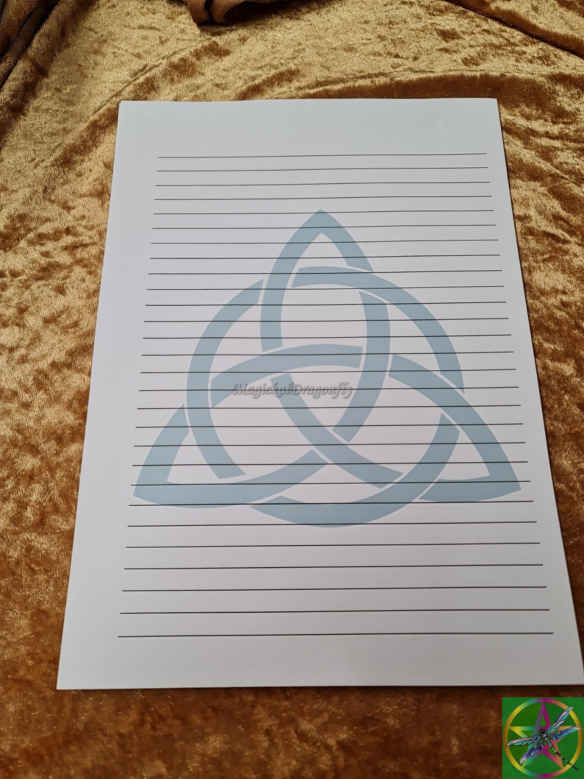printed lined a4 paper with a choice of 5 different designs etsy