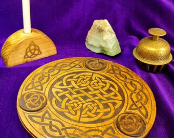 Witches runes in beautiful celtic design holder Full set of 13 runes