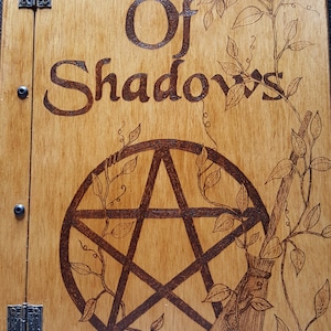 Book of Shadows Grimoire, Journal, besom, Gift, Magickal Book, Gift, Altar, Diary, Handmade Book, Dragonfly, Witch, Wooden Book, Book