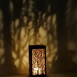 Shadow T-light holder, Tea light holder, battery candle holder, candle holder, Tree, witchcraft supplies, gift for witch