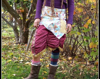 multicolor patchwork festival skirt