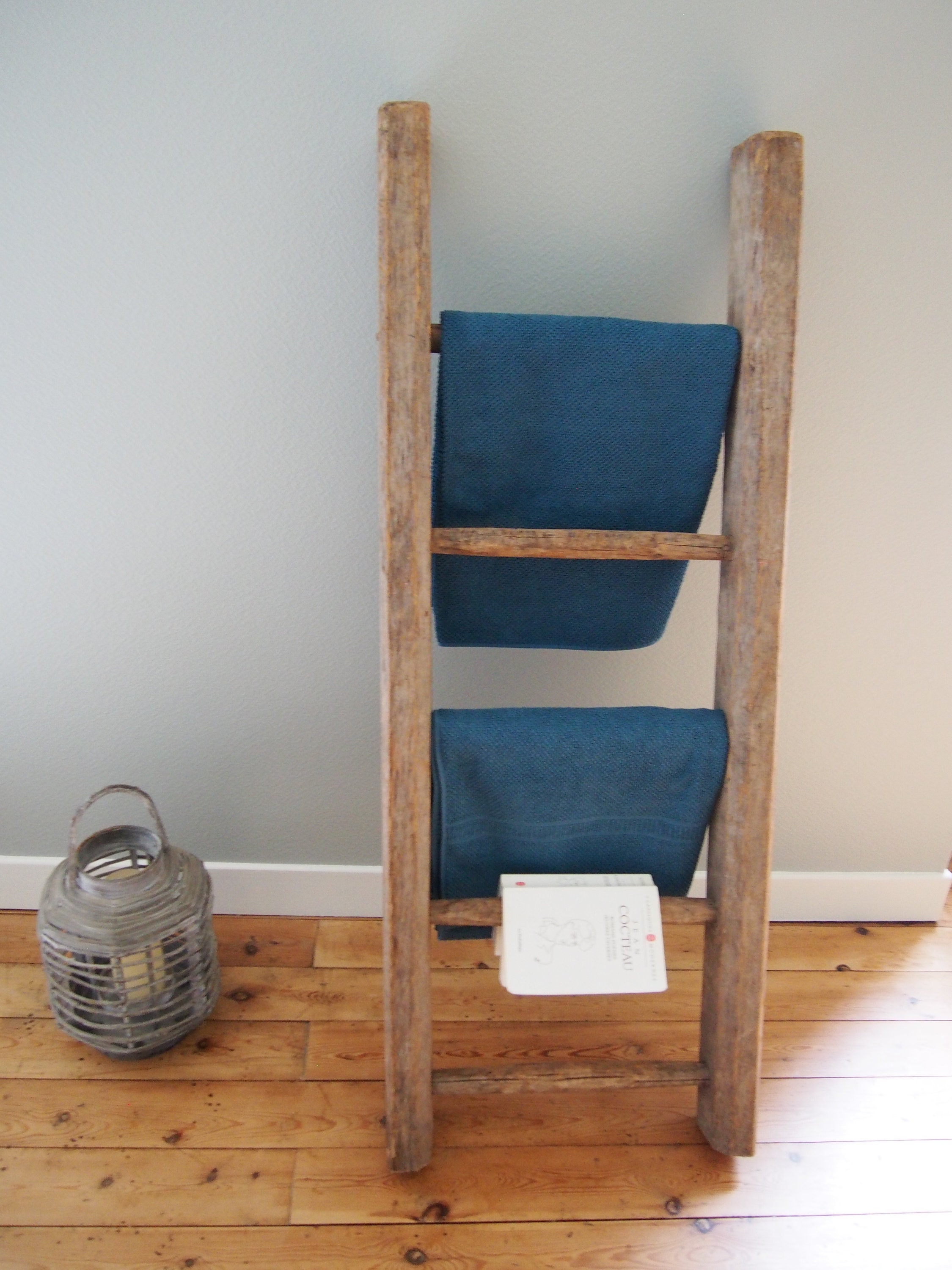 Echelle Bois de Récupération, Échelle Décorative, Salle Bain, Vintage