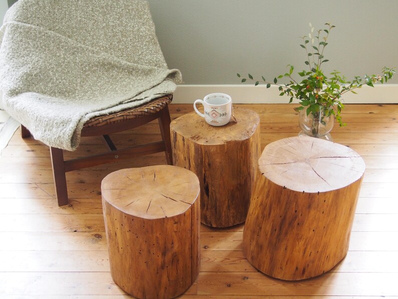 Table basse bois table rondins table fait main bûches Etsy