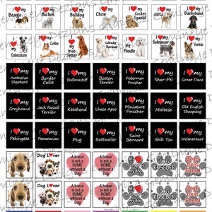 Dog Lover 1 Inch Square Images