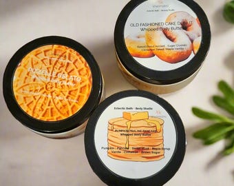 NEW! Fall Scents Whipped Body Butter | 4 oz | 16 oz | Emulsified Body Butter | Shea Body Butter | Non Greasy | Kokum Butter | Gourmand Scent
