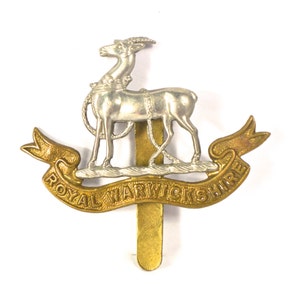 Royal Warwickshire Cap Badge Military Cap Badge Army Cap Badge Vintage Fancy Dress Vintage Stage Prop
