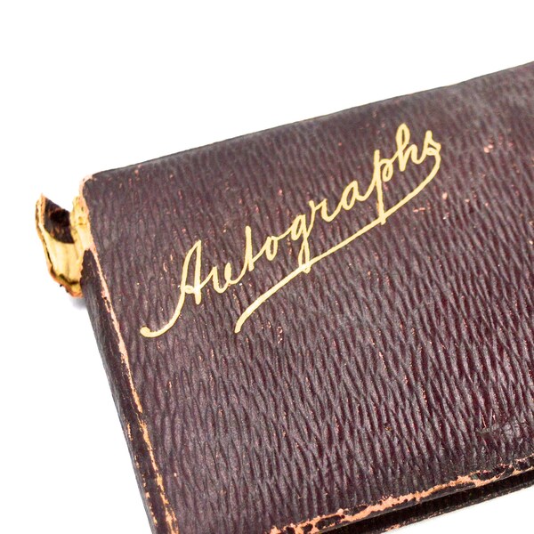 Antique Autograph Book Vintage Ephemera