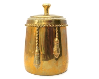 Art Deco Brass Vintage Biscuit Barrel Vintage Ice Bucket Trinket Box