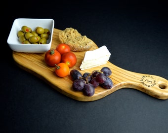 Olive Board Charcuterie Board Smorgasbord Board Hand Crafted from Olive Wood Unique Waterproof Heatproof Foodsafe Child Friendly