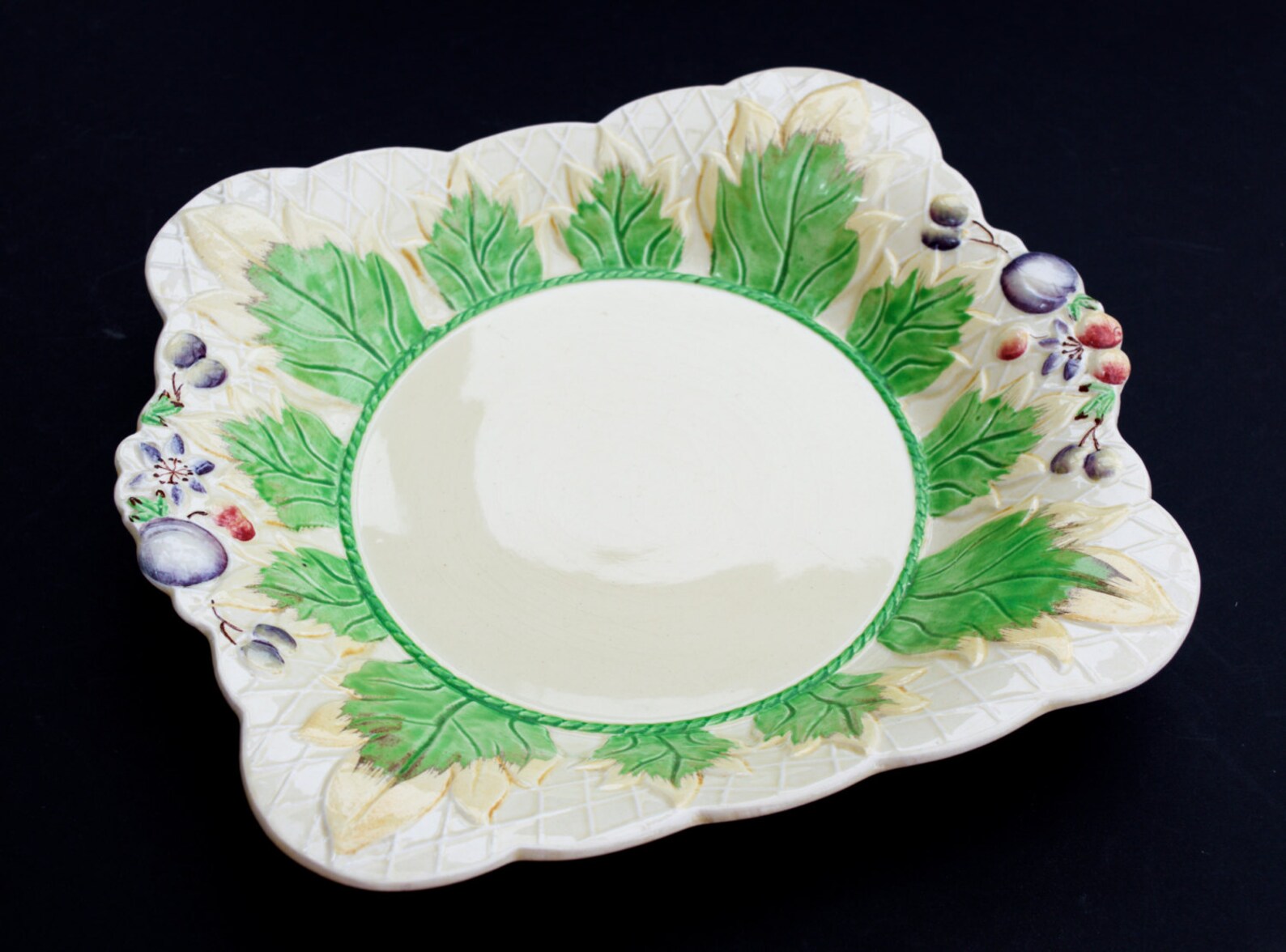 1930s Clarice Cliff Dish Newport Pottery Bowl Leaf and Berry Etsy