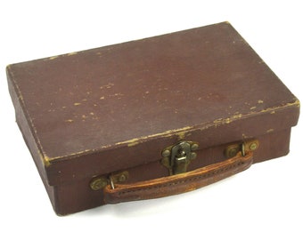 1940er Reisekoffer Memory Box Vintage Koffer Anbringen Aktentasche Vintage Aktentasche Vintage Attache Case Vintage Stage Prop