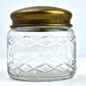 Glass Trinket Box Vintage Dressing Trinket Caddy Vintage Vanity Vintage Grooming Glass Trinket Dish Bonbon dish Vintage Home Decor