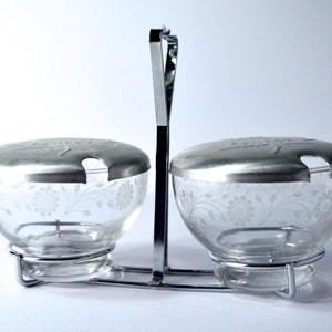 Vintage Glass Condiment Dishes Canada Indian Pickle Set Jam Pot Conserve Bowls Sauce Boats Vintage Serving Breakfast Set