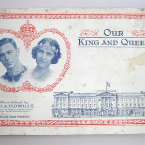 George VI unser König und Königin Vintage Zigarettenkarten Spieler Rauchen Tabak