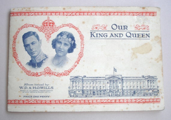 George VI Our King and Queen Vintage Cigarette Cards Players Smoking  Tobacco