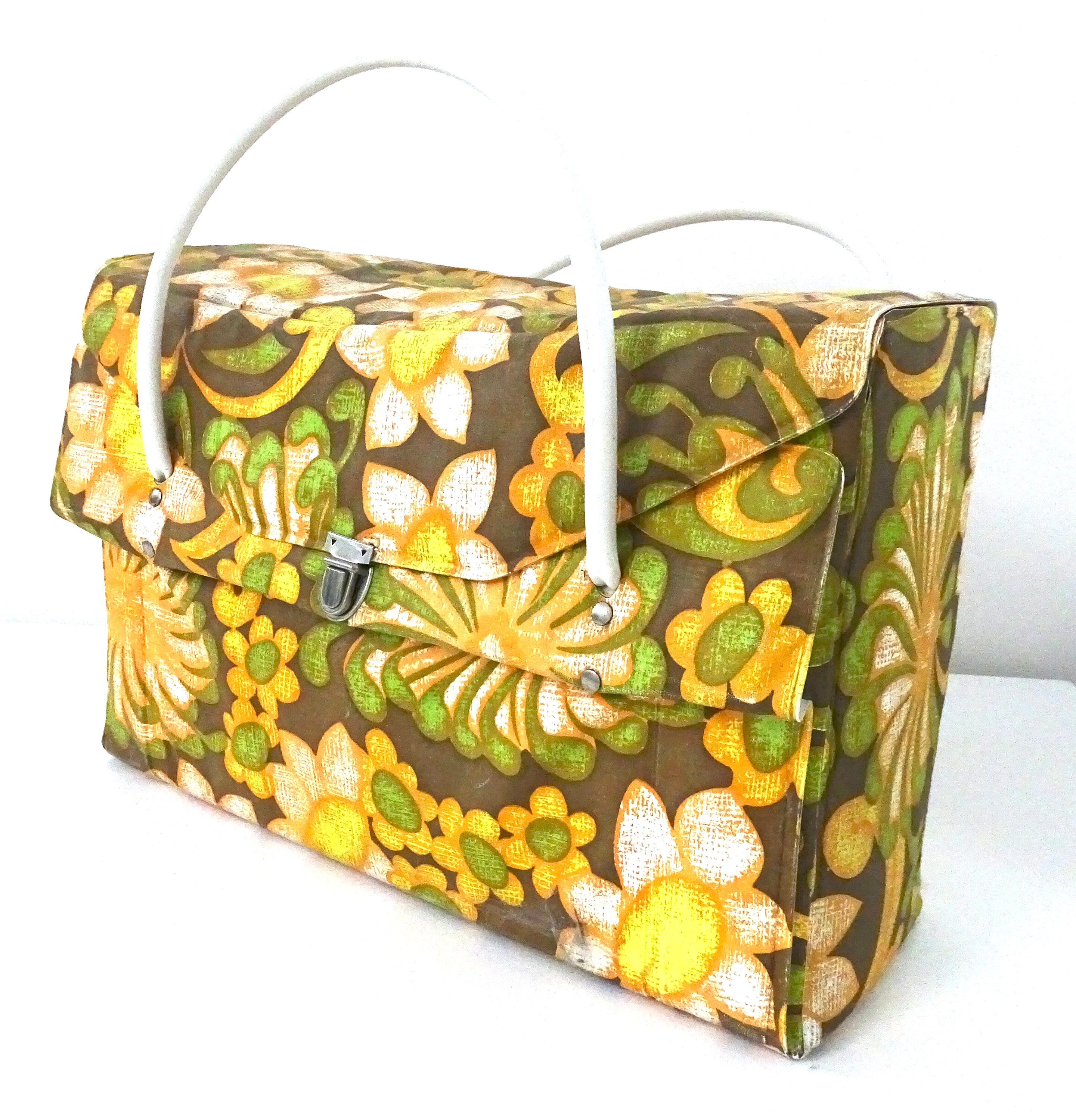 1970s Vintage Picnic Set Retro Picnic Set Floral Flask Plate Etsy UK