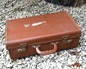 Década de 1940 Pioneer Maleta de viaje maleta de equipaje Vintage Maletín Maletín Vintage Maletín Vintage Attache Estuche Vintage Stage Prop