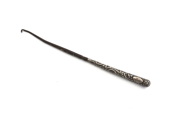 Victorian Silver Button Hook Vintage Button Hook … - image 1