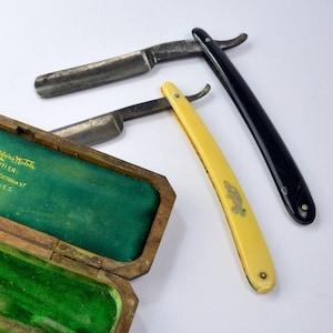 Victorian Razors Solingen Mappin & Webb Hamburg Vintage Hollow Ground Razors Straight Razor Cut Throat Razors Vintage Grooming Shaving