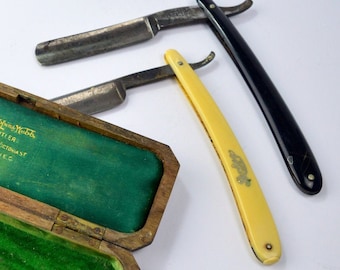 Victorian Razors Solingen Mappin & Webb Hamburg Vintage Hollow Ground Razors Straight Razor Cut Throat Razors Vintage Grooming Shaving