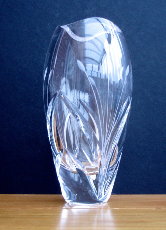 1990s Vintage Cut Glass Royal Doulton Vase Vintage Bud Vase Etsy