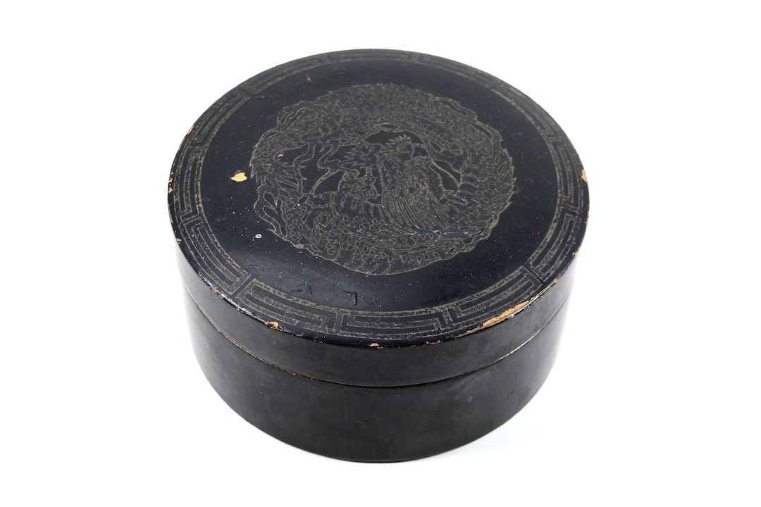 Vintage Japanese Lacquer Ware Lunch Box Rice Box Vintage Lunch Box ...
