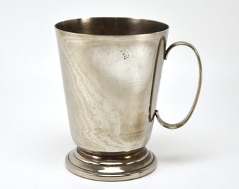 ウィリアム・アダムス作 ヴィンテージ シルバープレート タンカード