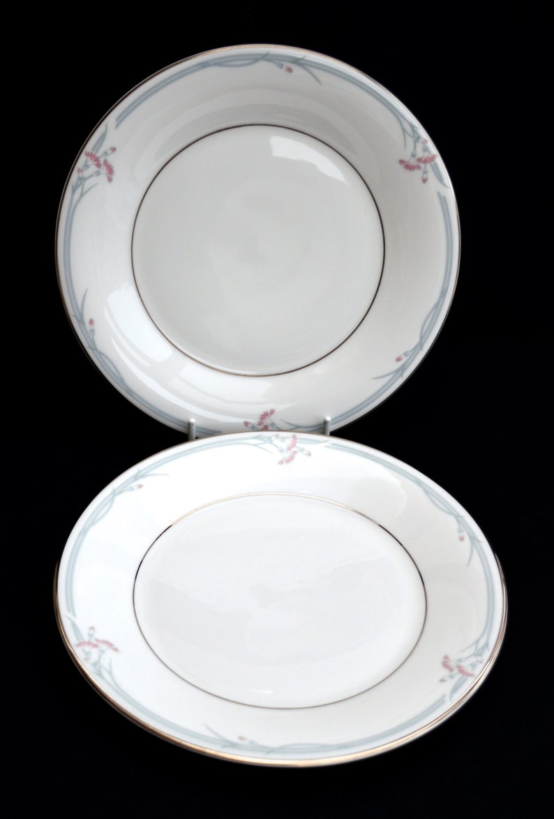 1980s Vintage Royal Doulton Carnation 2 Tea Plates Vintage Housewares Vintage Tea Plates Vintage Dinner Service