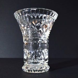 1980s Vintage Glass Vase Posy Vase Pressed Glass Vintage Vase