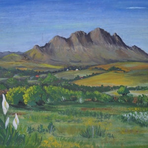 Vintage Art OOAK Painting Vintage Oil Painting Vintage Landscape Painting Vintage Painting Mountain Painting