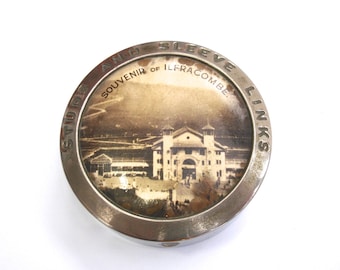 Victorian Stud Sleeve Link Box Souvenir Ilfracombe Victoria Pavilion Vintage Accessories Vintage Attire Stud Cufflink Collar Studs Box