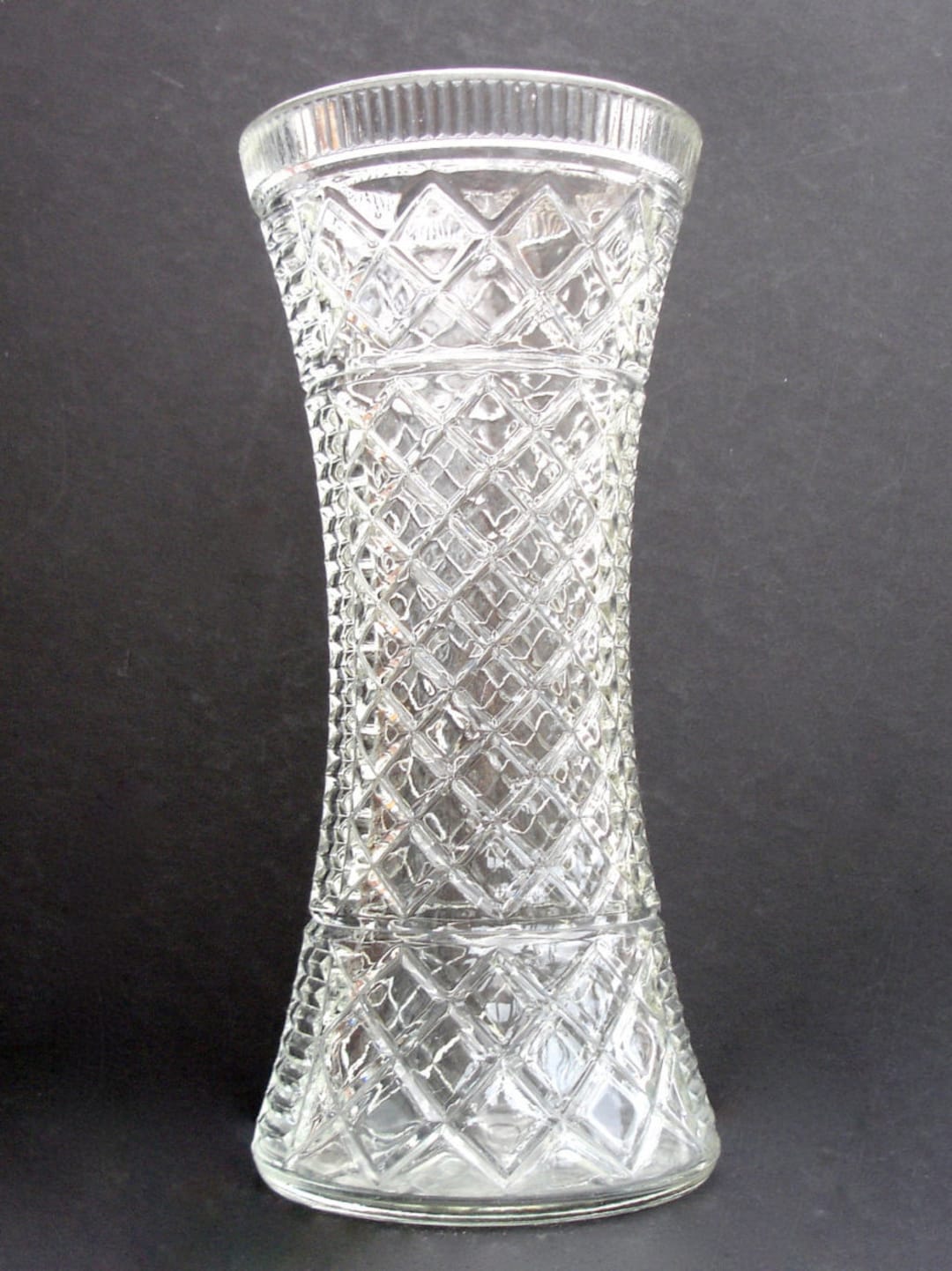 Vintage Pressed Glass Vase