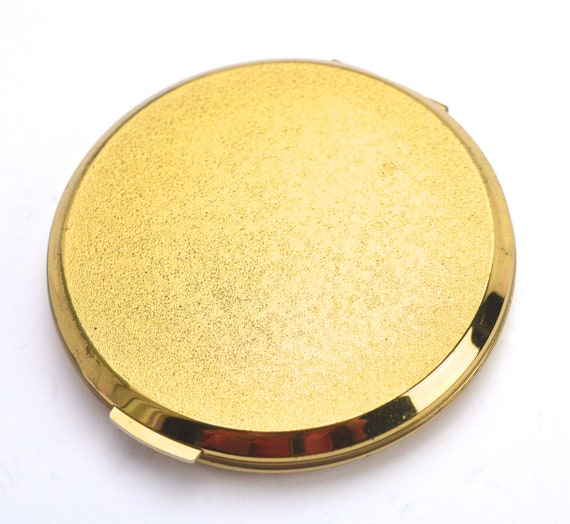 1970s Compact Brass Compact Vintage Vanity Vintag… - image 3