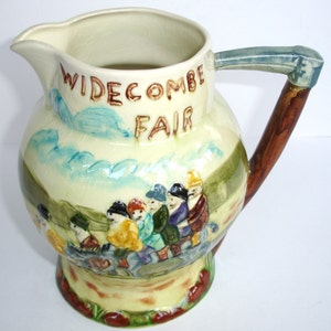 1950s Widecombe Fair Vintage Jug Vintage Water Pitcher Vintage Tableware Uncle Tom Cobley and All image 2